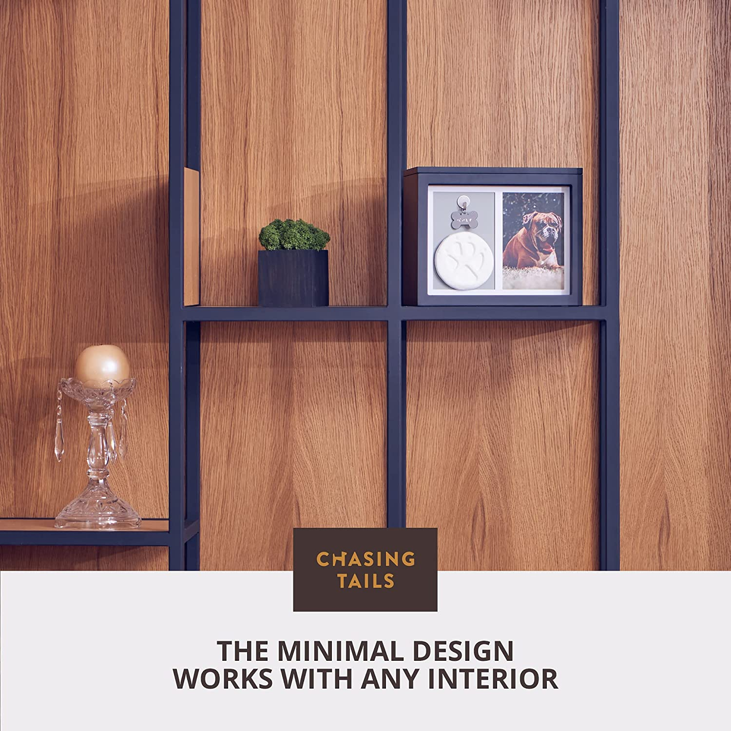 Chasing Tails Premium White Pet Urn - Large Memorial Dog Ashes for Keepsake, Urns for Dogs or Cats, Pet Urns for Memorial - with Paw Print and Photo Album - White image number 3