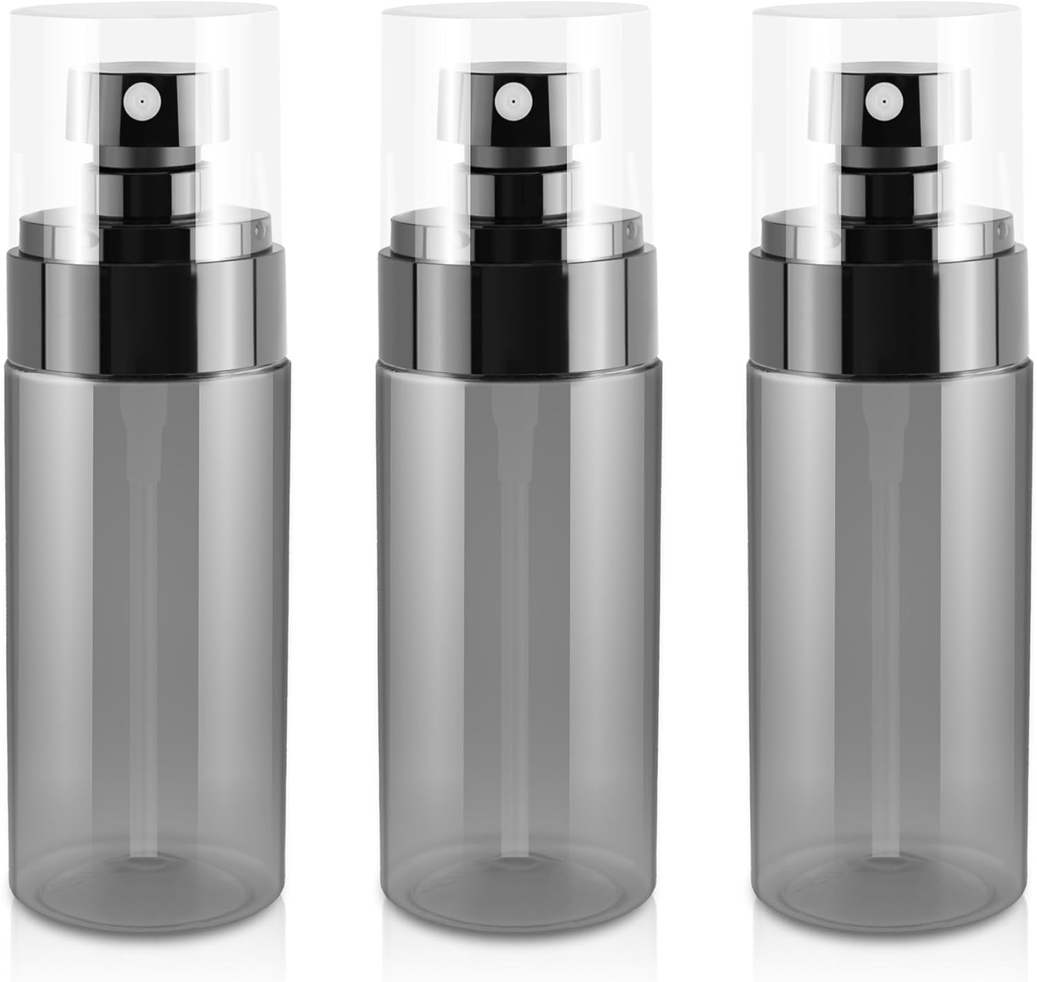 3Pack Small Spray Bottles, 1Oz Black Plastic Fine Mist Mini Mister Bottles for Hair, Cleaning, Salons, Planting, Skin Care