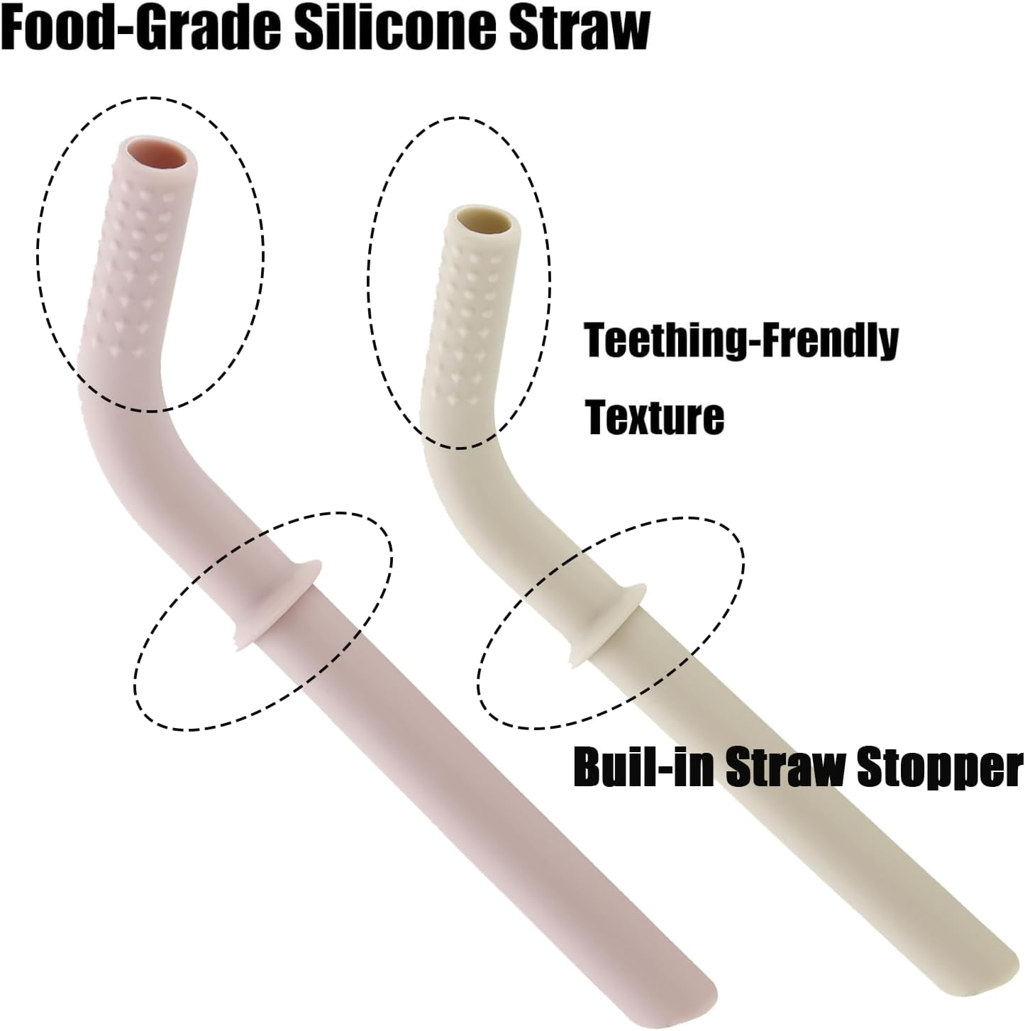 Pandaear 2 Pack Stainless Steel Sippy Cups with Straw and 2 Spoons 2 Forks image number 1