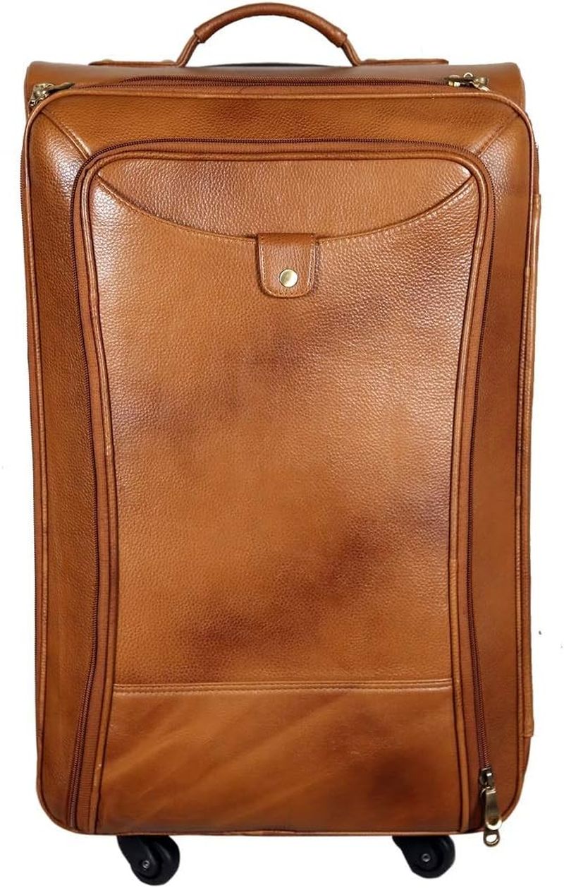 RICHSIGN LEATHER ACCESSORIES Cabin Size Laptop Trolley Bags for Men Luggage with 4 Wheels (46 Litres) (TAN) (Dimension-H-20 X L-14 X W-10 Inch)(Weight-3 KG /3000 GR), TAN, M, Luggage, TAN, M, Luggage image number 5