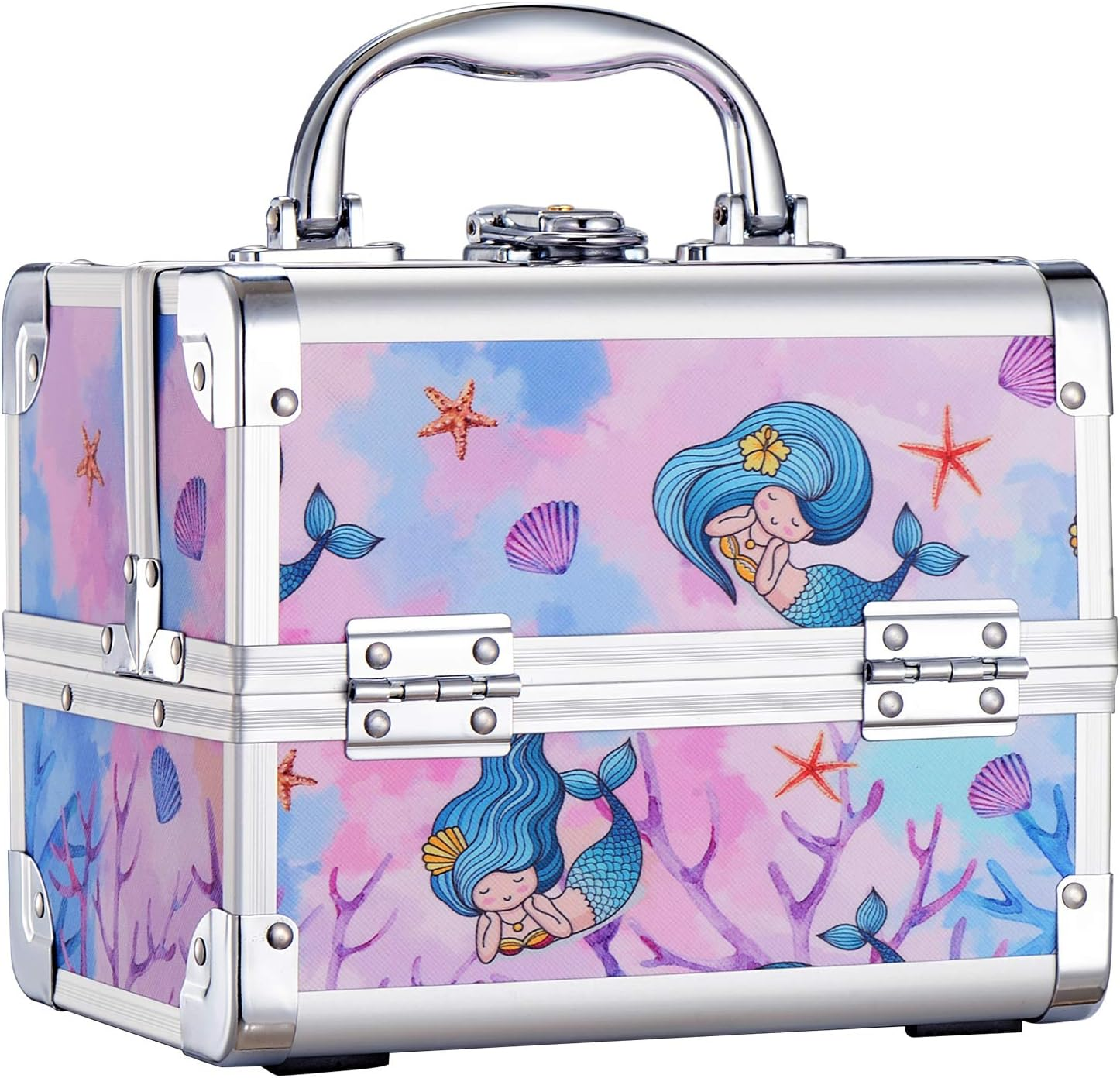 Make-Up Cosmetic Box Vanity Case Jewellery Storage Cabinet with Mirror 19.5 X 15 X 16 Cm