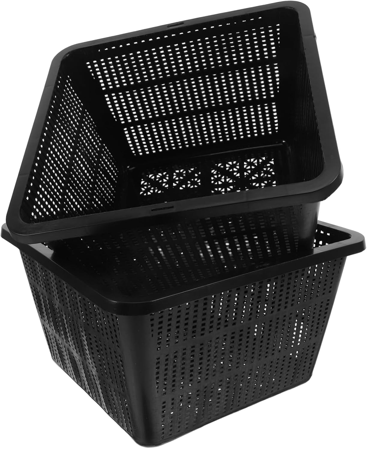 IWOWHERO 2 Pack Hydroponic Plant Baskets Net Pots for Gardening Plastic Planters for Aquatic Pond Flowers image number 5