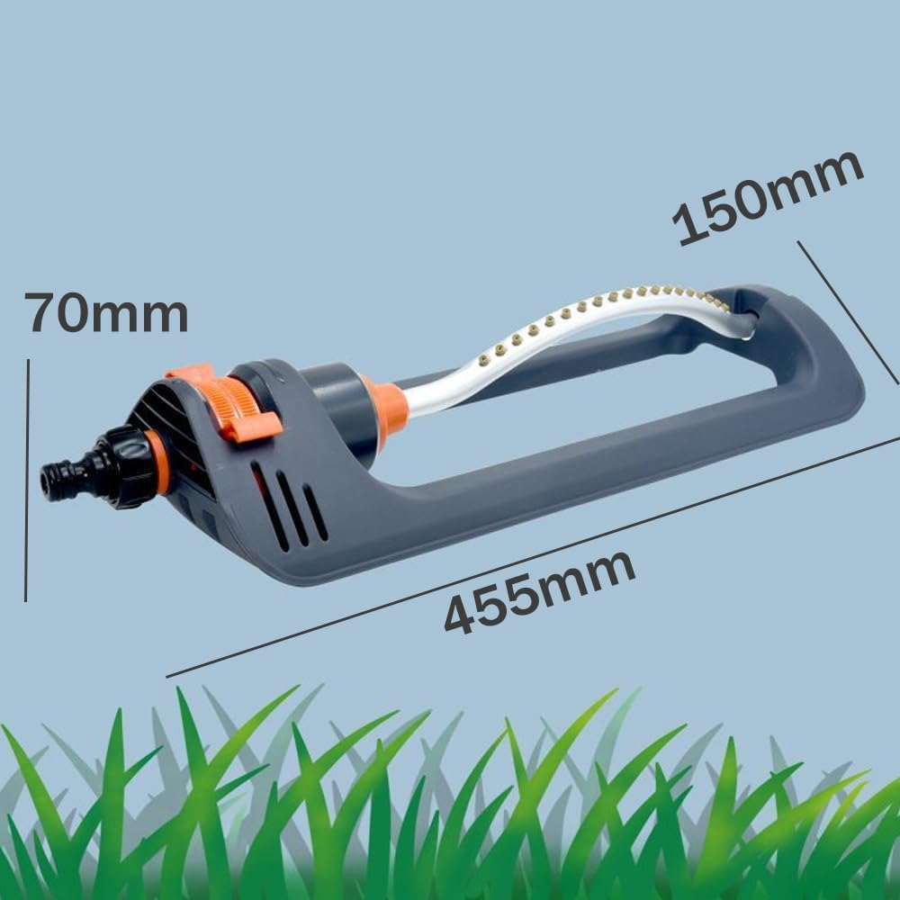 Garden Lawn Sprinkler, Oscillating Square Sprinkler, 4 Adjustable Sprinkler Range, Garden Sprinkler 180&deg; Large Areas image number 3