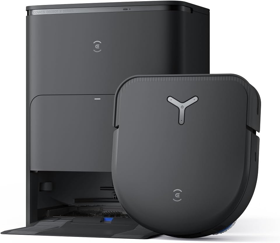 ECOVACS DEEBOT X5 Omni Vacuum Robot with Mopping Function, 12,800Pa Suction Power, Zerotangle Technology, Truedge&trade; Edge Mopping, 70&deg;C Hot Water Mop Washing, Auto Lift of the Mop, Self-Emptying