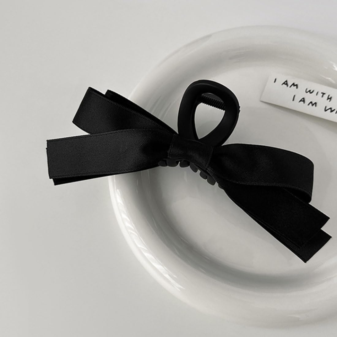 Resweky Large Black Bow Hair Clips Cute Hair Clip for Women and Girls