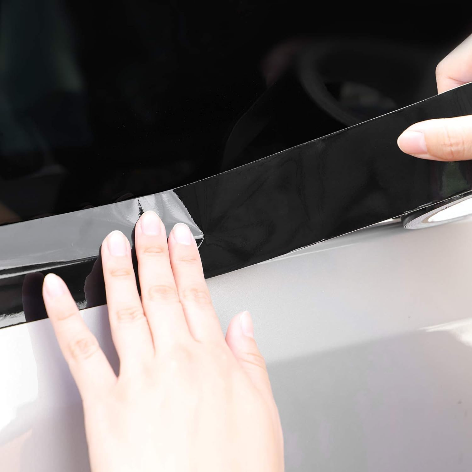 Free Tool Kit High Gloss Vinyl Wrap Kit for Black Out Chrome Delete Window Trim Door Trim (2Inches X 30Feet) image number 4