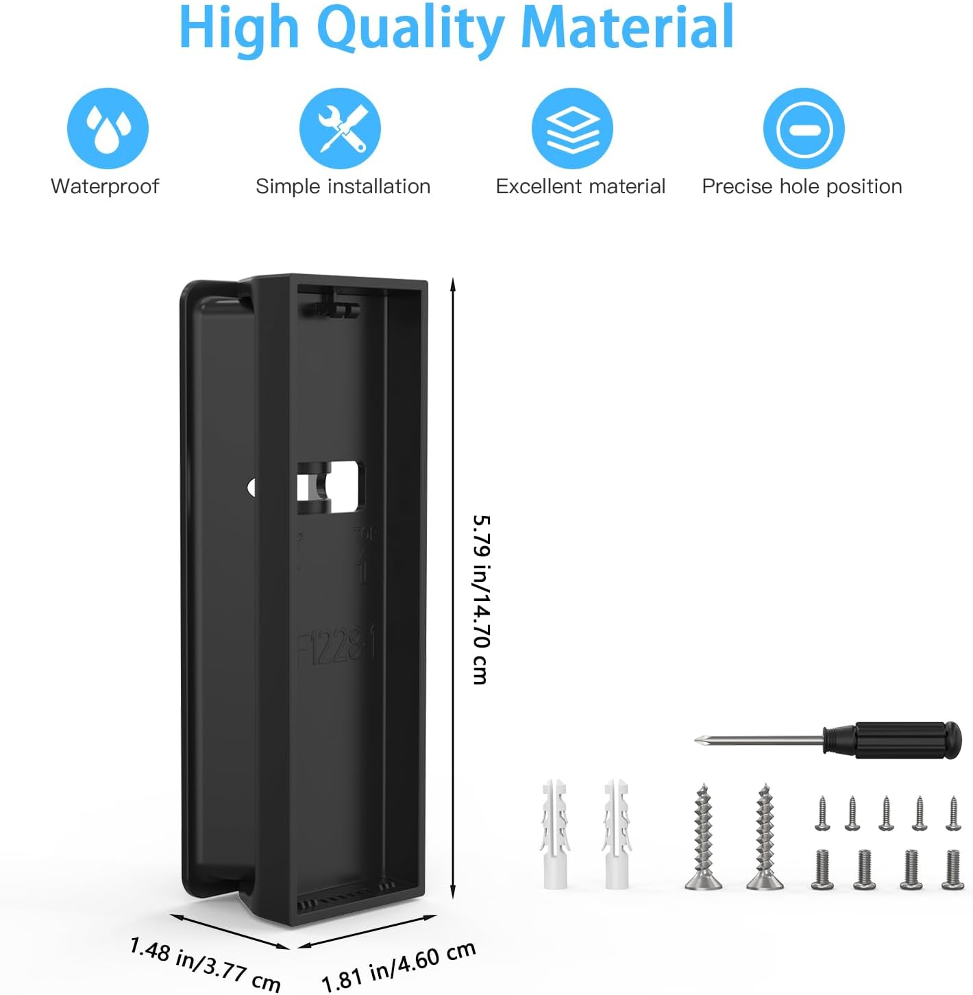 HOLACA Bracket Compatible with Eufy Security Video Doorbell E340, Can Be Pivoted on Both Sides 0-35&deg; Each image number 5