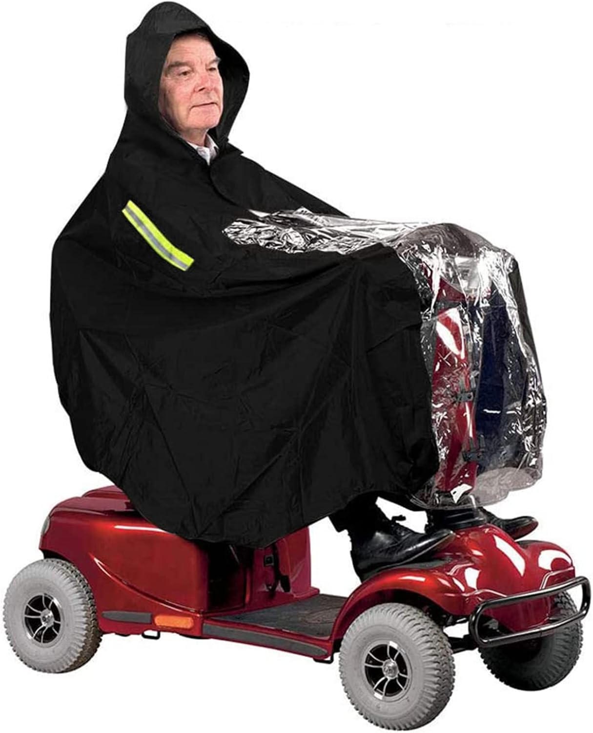 Mobility Scooter Rain Cover Waterproof Material Protect You and Your Scooter from Rain Snow Sleet and Sun image number 2