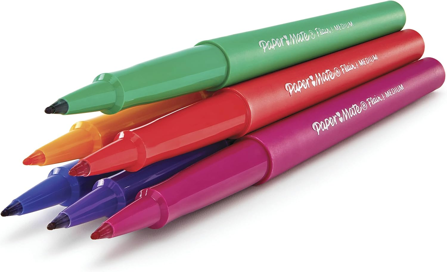 Paper Mate Flair Felt-Tip Pen, Medium Point, Pastel Assorted (Pack of 6) image number 5