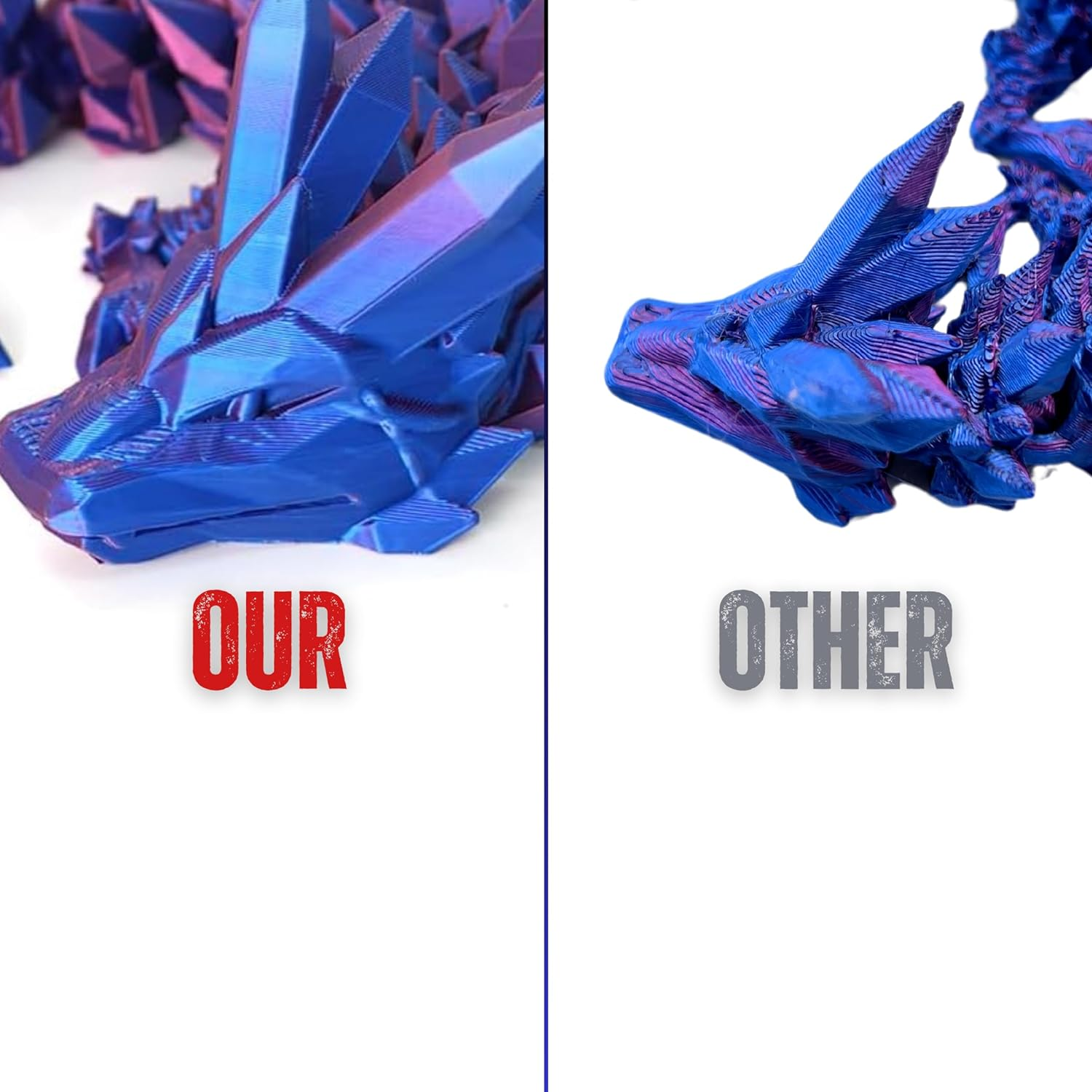 3D Printed Dragon Fidget Toy, Full Articulated Dragon Crystal Dragon, Home Office Decor Executive Desk Toys, Fidget Toys for Autism/Adhd image number 1