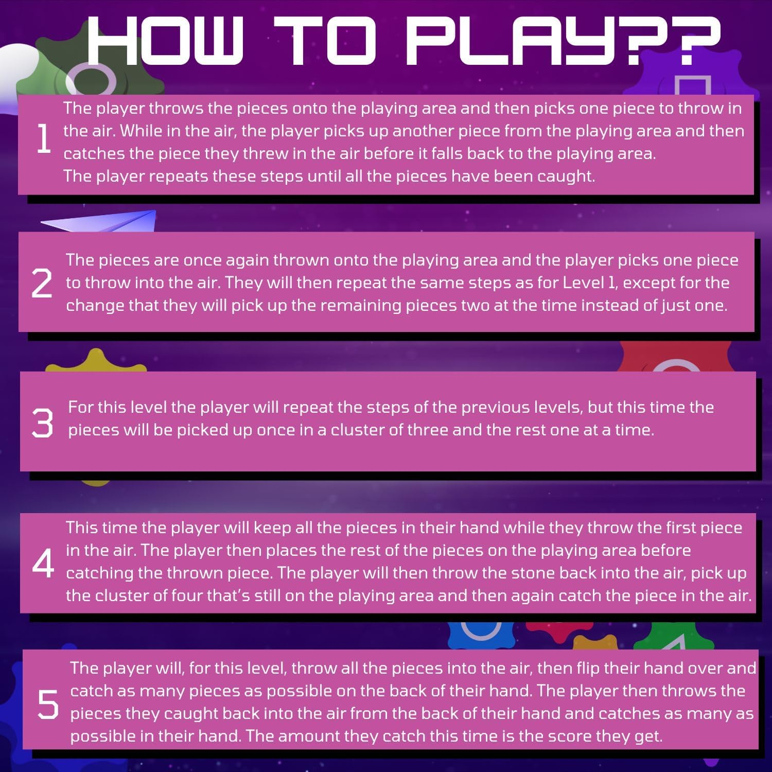 2 Sets 5Pcs Gonggi Korean Game, Gonggi Game, Gonggi Stones, Gongii Game Toys Set, Gonggi Pack, Gongi Korean Games, Gong Gi Korean, 공기놀이, Gong-Gi Toy image number 1