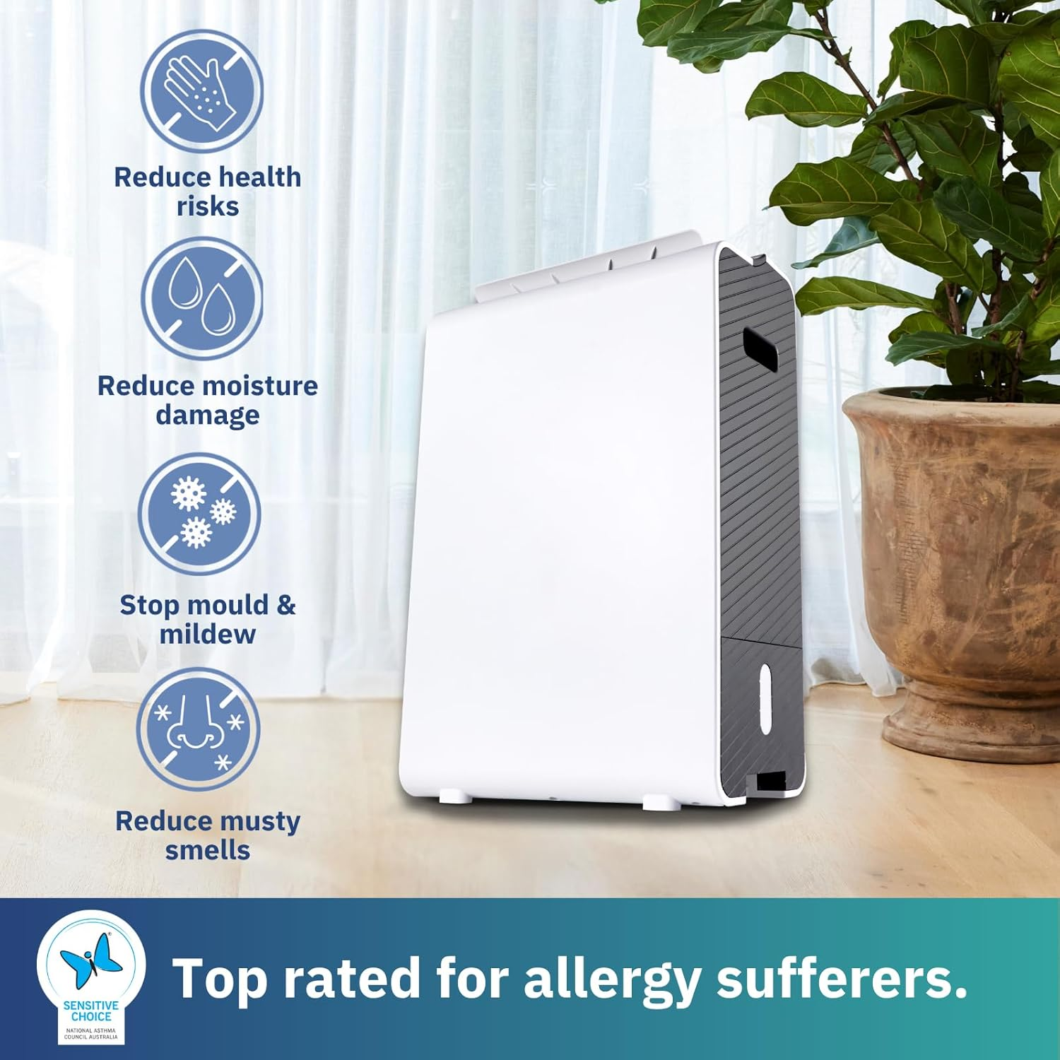 Ausclimate Cool-Seasons Premium 10L Desiccant Dehumidifier image number 1