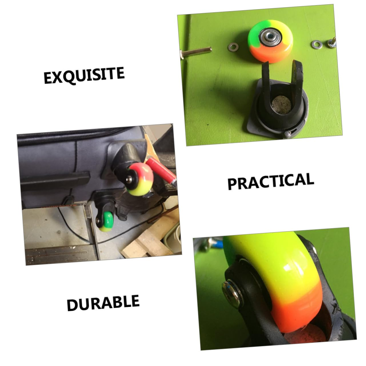 Gatuida 4Sets Suitcase Caster Wheels Luggage Wheels Replacement Swivel for Travel Suitcase Luggage Mute Replacement Parts image number 2