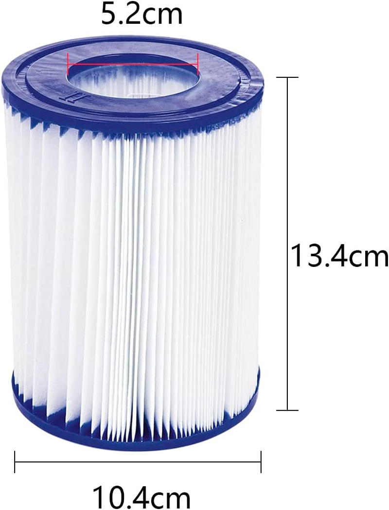 2 Pack Pool Filter Compatible for Bestway Cartridge II, Replacement Filter Compatible with Lay Z SPA Filter Pump image number 2