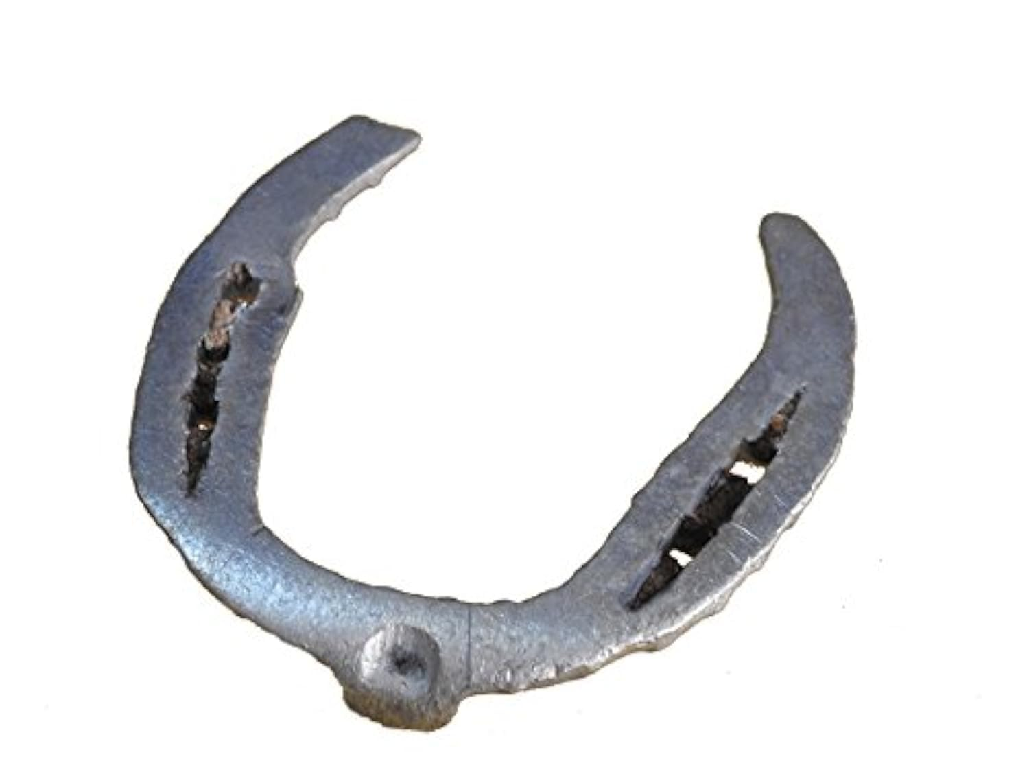 Actual Used (Worn) Working Horse Lucky Horseshoe - Cleaned and Electroplated - the Lucky Type - Silver... image number 4