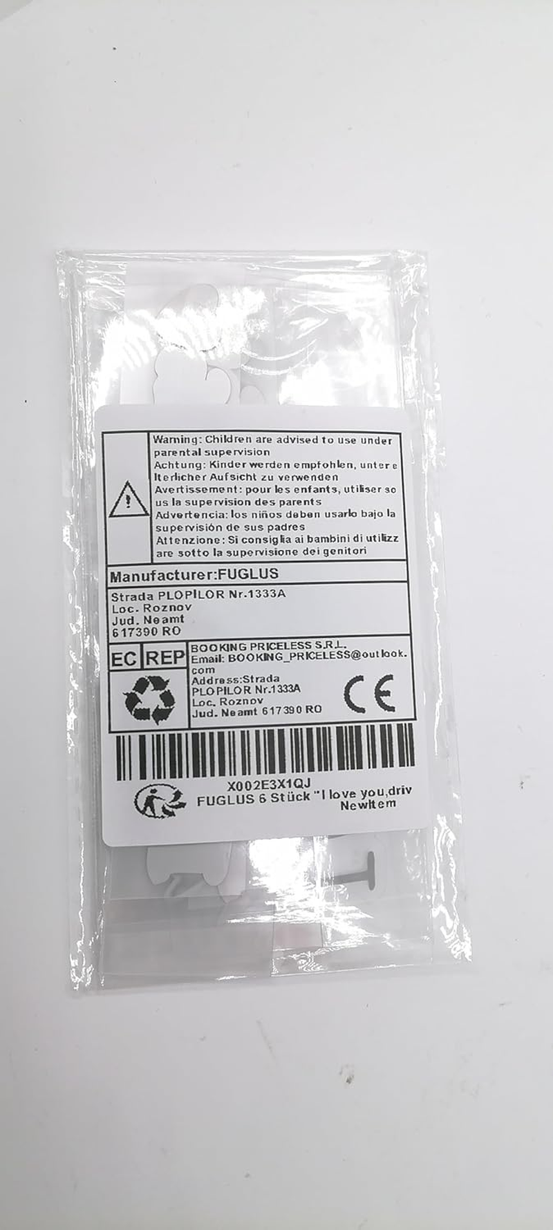 Pack of 6 "I Love You,Drive Safe" Drive Safe Mirror Stickers, Vinyl Rear View Mirror Sticker, Mirror, Car Decoration Gift for Drivers, Women, Men image number 1