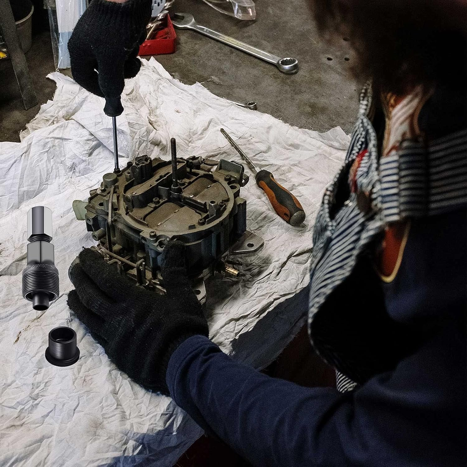 Bicycle Crank Remover, Bicycle Crank Extractor Puller Mountain Bike Crankset Tool Crank Arm Puller Cycling Crank Pulley Tool Crank Removal Tool Square Taper Crank Puller Tool Chainset Removal Tool image number 5