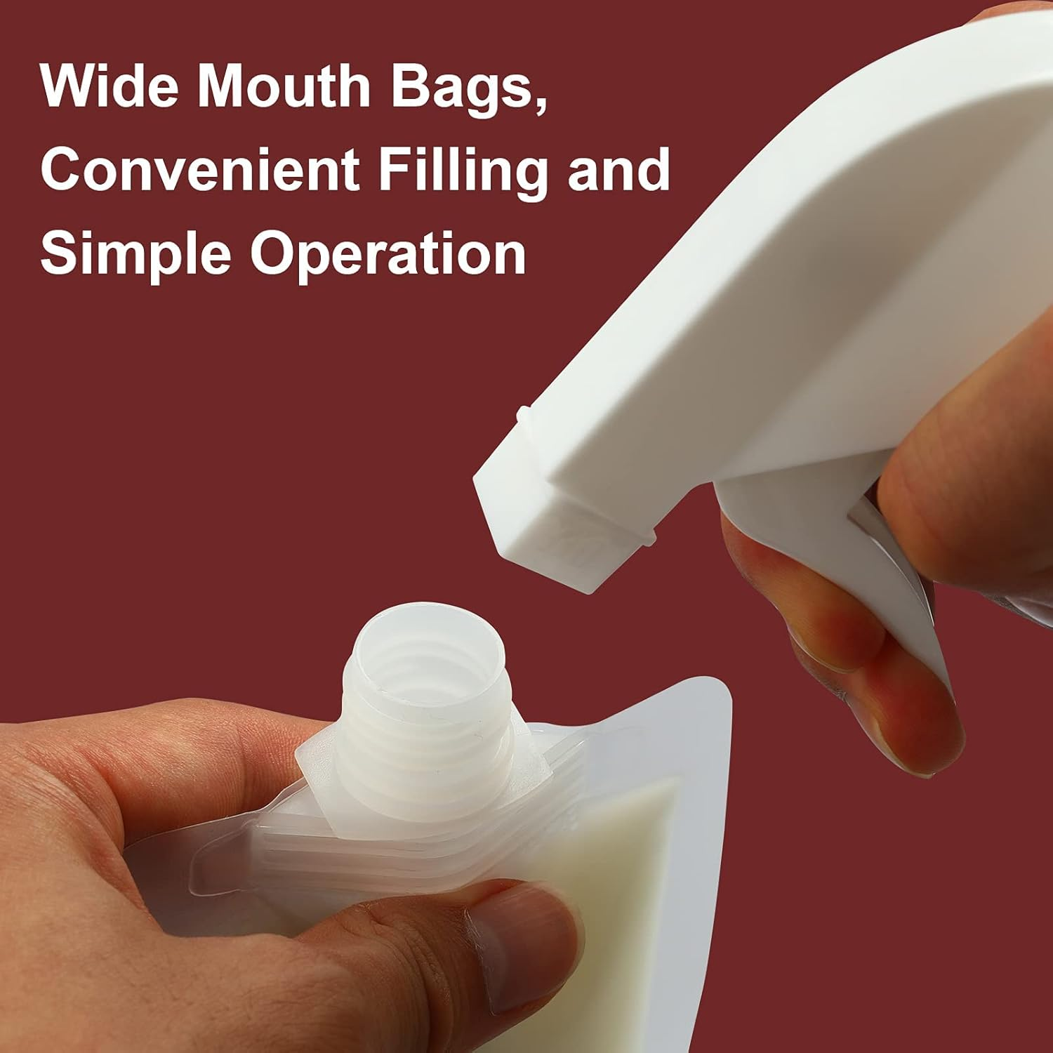 YASUOA 12 Pieces Travel Size Refillable Pouch for Toiletries Bulk 30Ml/50Ml/100Ml, TSA Approved Squeeze Empty Stand up Pouches for Liquids Lotion Shampoo Bags, Leak Proof Cosmetic Containers image number 6