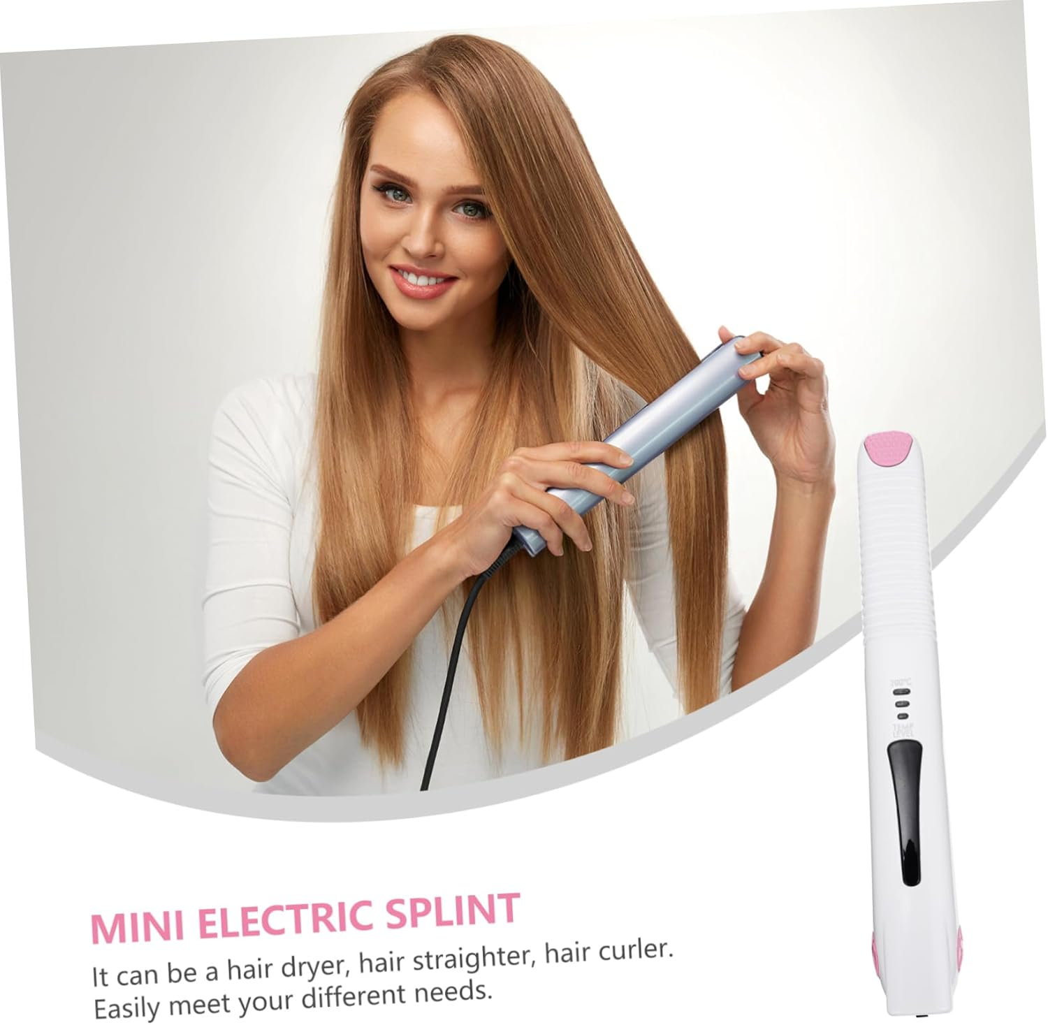 OATIPHO Hot Air Styler Function Rechargeable Hair Straightener Curler Easy to Use for Hair Types image number 1