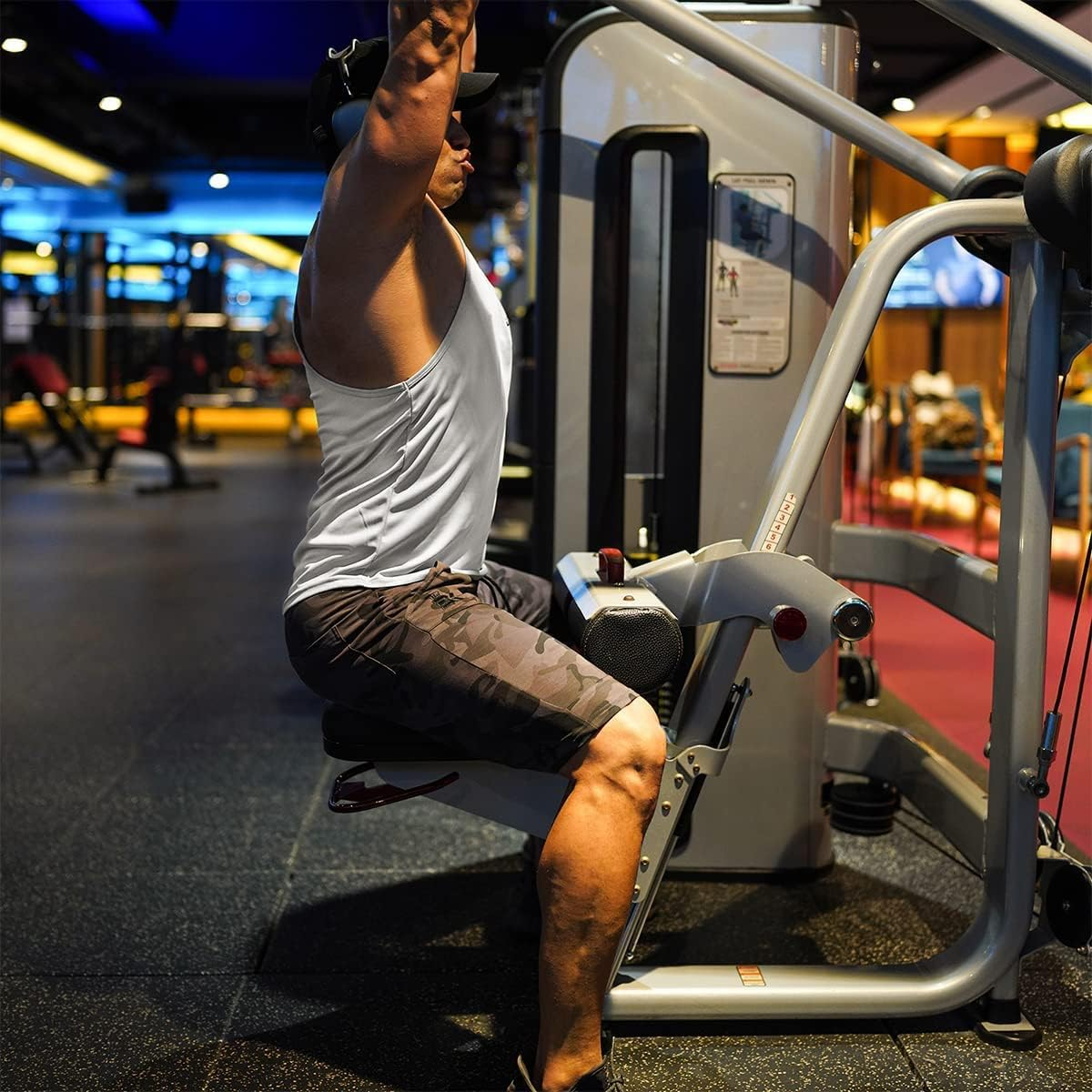 BROKIG Men'S Lightweight Gym Tank Top,Mens 2 Pack Workout Slim Fit Singlet Performance Cool Mesh Muscle Sleeveless Shirt image number 5