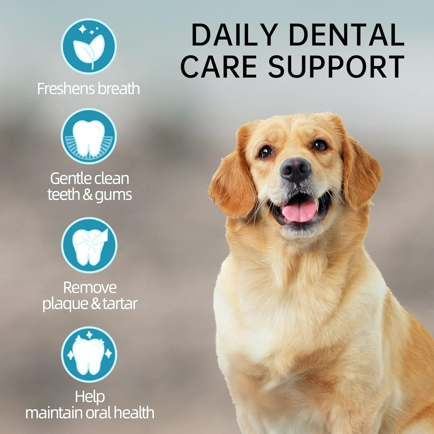 Dog Dental Wipes for Cats & Dogs Teeth Cleaning - Safe Vet Approved, Breath Freshener, Tartar Remover, All Natural Organic, 50Ct Pre-Soaked Finger Wipes image number 4