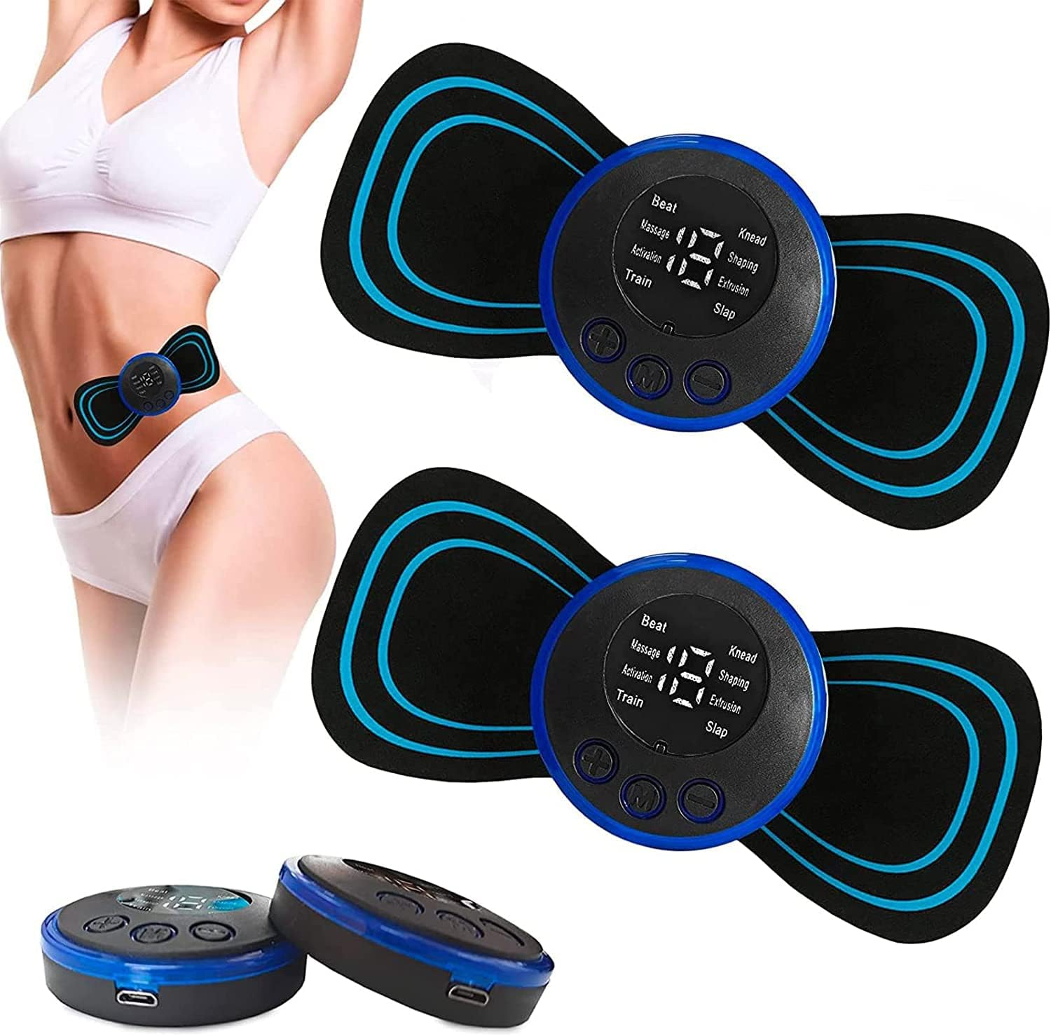 EMS Mini Electric Neck Cervical Massager Pads - 6 Massage Modes,Portable Neck Massager,Usb Neck Wrap for Pain Relief Multi-Function Intelligent Cervical Massager for Whole Body (3 Sets)