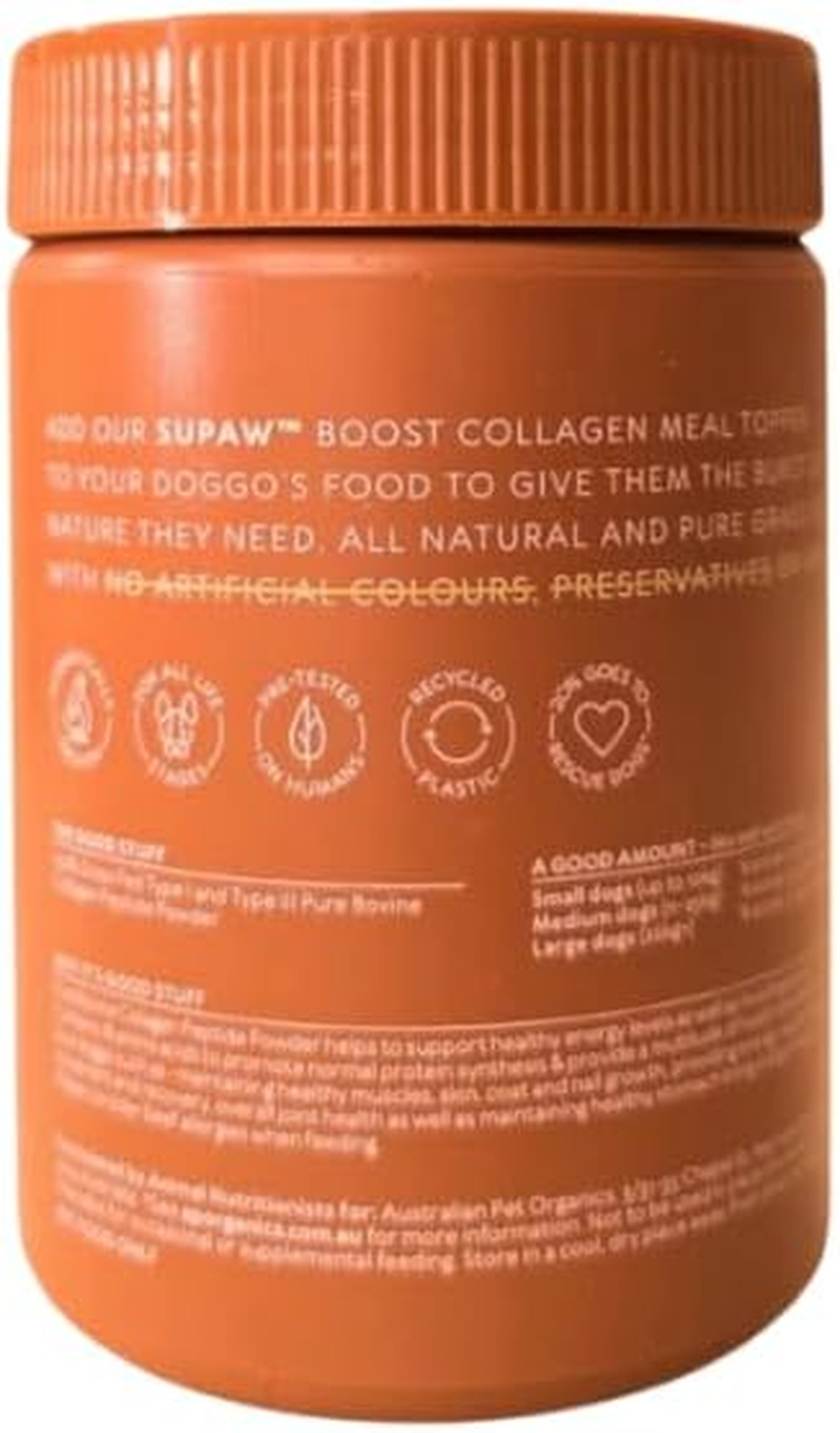 SUPAW&trade; by Australian Pet Organics Certified Organic Collagen Powdered Dog Supplement 220G