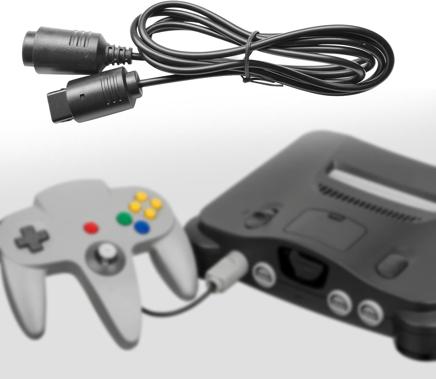 Magideal N64 Extension Cable N64 Extension Cord for N64 Extended 6 Feet for N64 Controller Gamepad N64 Controller Extension Cable Cord image number 2
