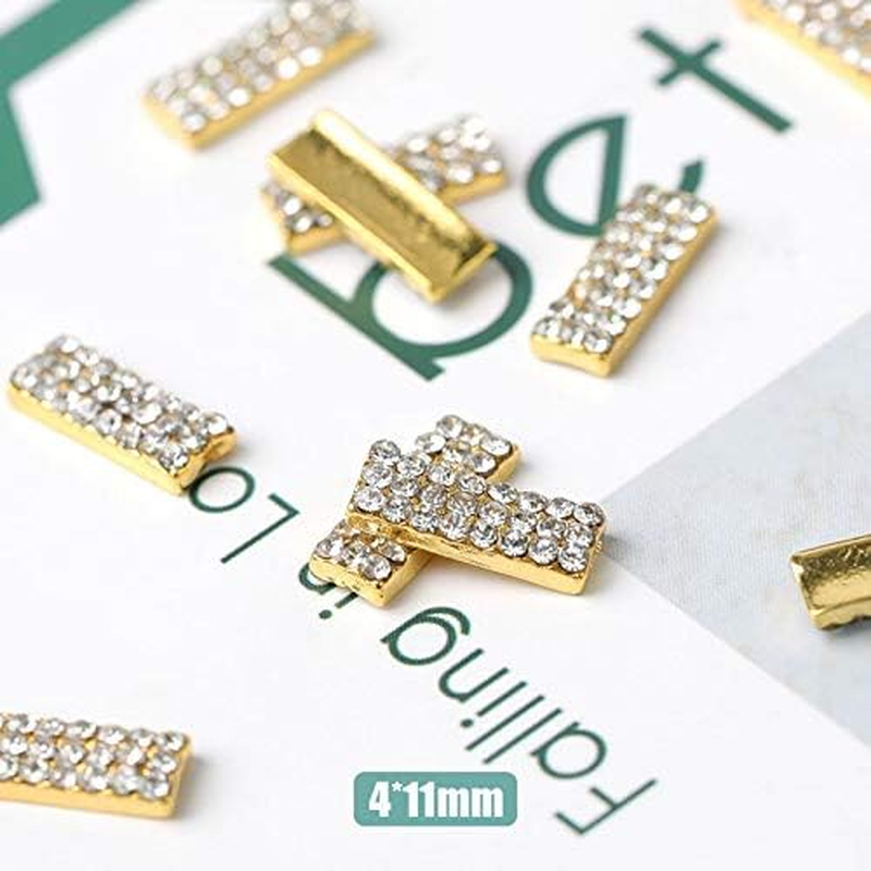 HANGQINGHENG 10 Nail Rhinestone Accessories Alloy 3D Nail Decorations image number 2