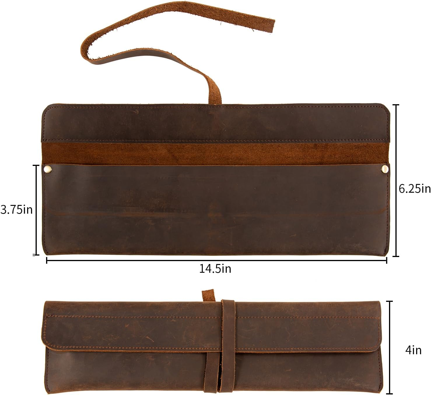 Knife Bag, Chef'S Knife Bag, Leather, Chef'S Knife Set, Rectangular Chef'S Knife, Protective Cover, the Ideal Choice for Culinary Experts, Gifts for Pro Chefs or Culinary Enthusiasts image number 2