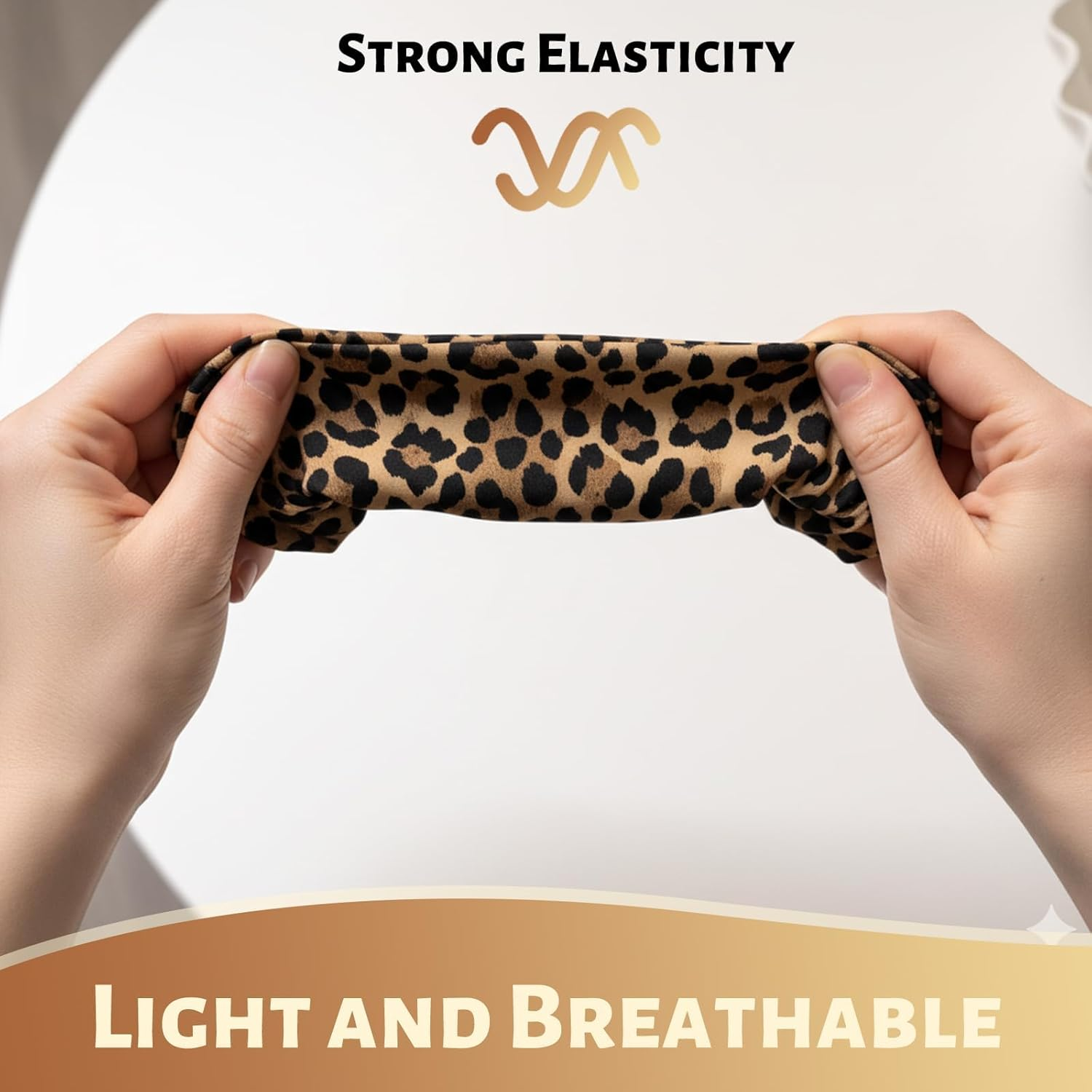 2 X Scrunchies Leopard Print Soft and Elastic Hair Bobbles for Women, Leo Hair Scrunchies Set with Dark and Light Colours, 4 X 4 X 2 Cm image number 2