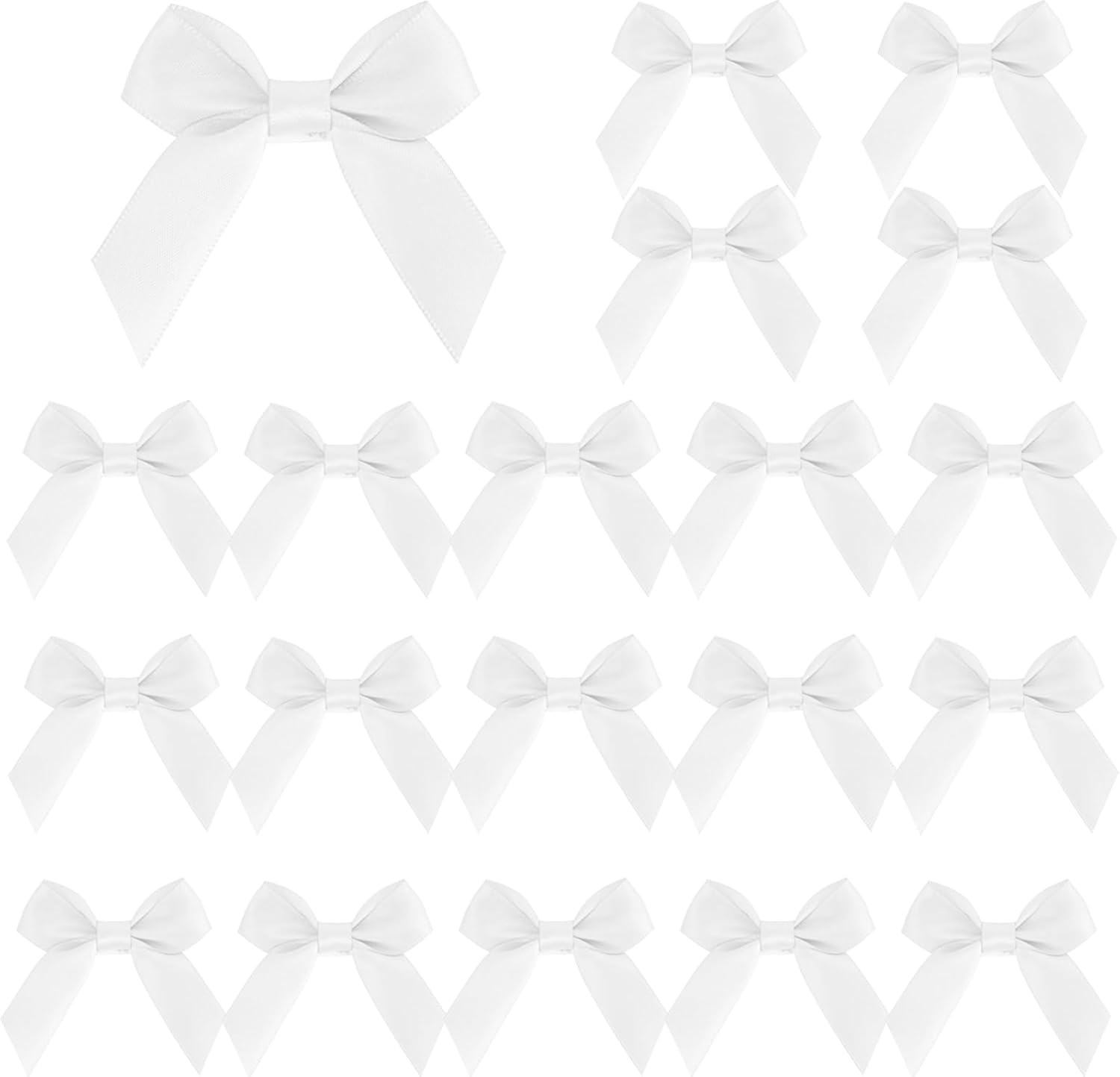 36Pcs Baby Pink Satin Ribbon Bows Self Adhesive Satin Bow with Double-Sided Tape Premade Mini Bow Sticker for Making Crafts Baby Shower Birthday Party Wedding Decorations