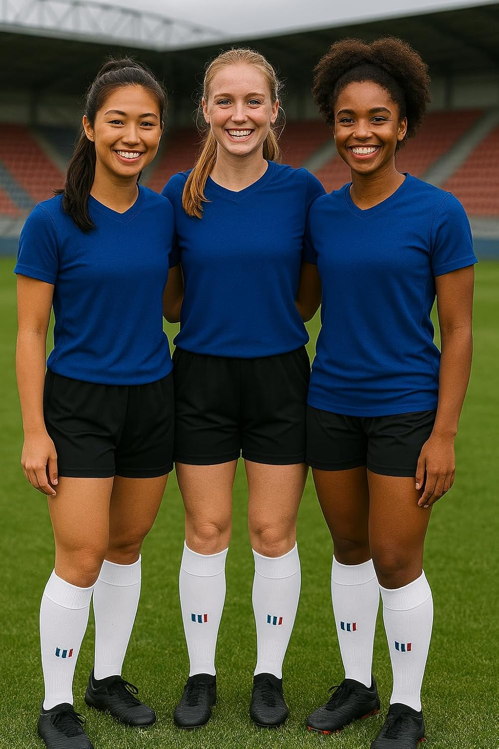 EMPULSE SPORTS Cool-Tech Compression Socks - Breathable, Moisture-Wicking for Soccer, Football, Hockey, Tennis - Adult Sizes 7-12 - Pure White image number 6