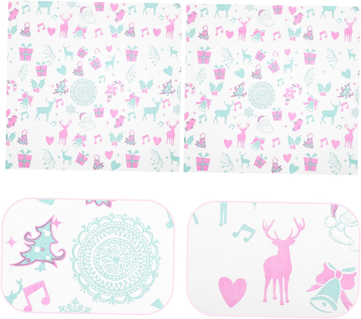 100 Sheets Christmas Paper Greaseproof Tissue Multi-Function Food Paper Burger Wrappers Grease Proof Liners Wax Paper Cookie Compact Bread Paper Greaseproof Paper Grease Paper image number 4