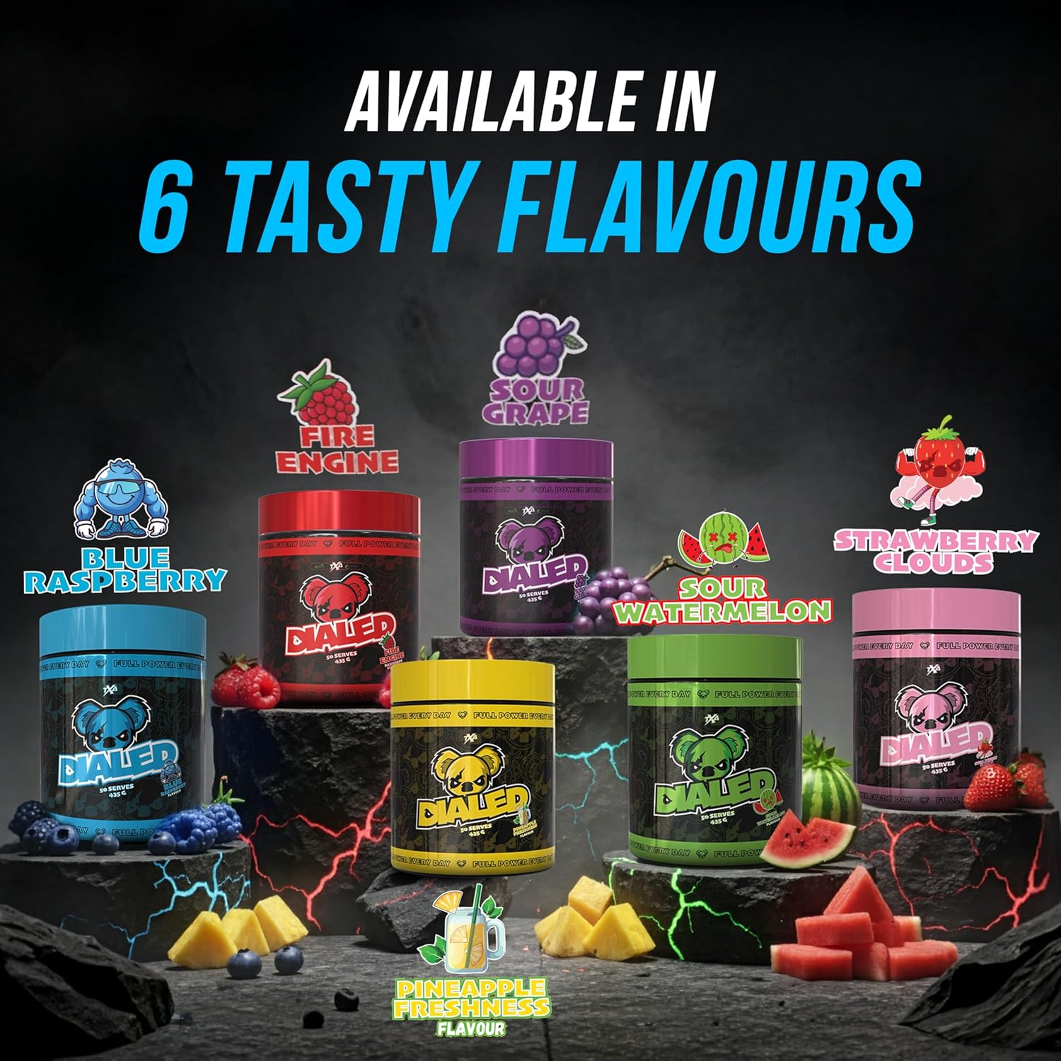 The X Athletics OG Dialed Pre Workout, Sour Watermelon, 50 Serves image number 4