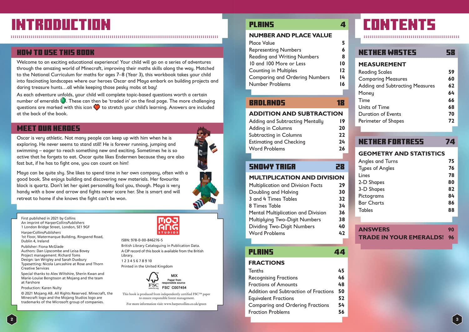 Minecraft Maths Ages 7-8: Official Workbook image number 2