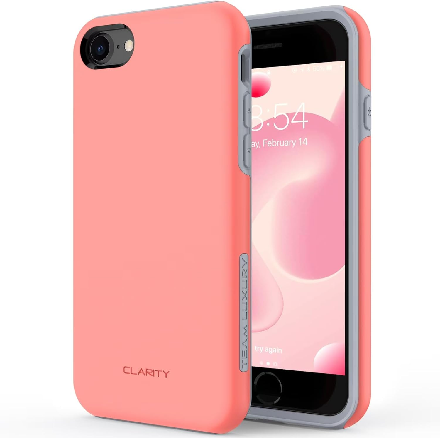 Case for Iphone SE (2022/2020), Iphone 8, Iphone 7 Case - Shockproof Rugged Protective Phone Cover - Compatible with Wireless Charging (Black, Iphone SE/8/7)