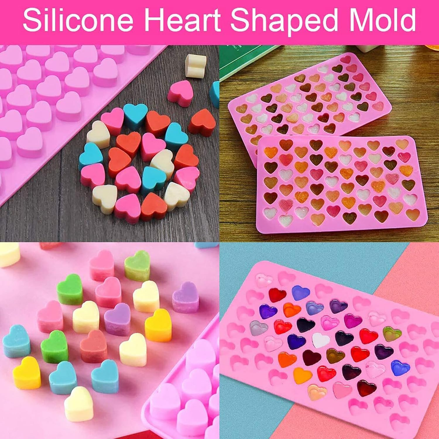 Mini Heart Mold Silicone Ice Cube Tray DIY Chocolate Fondant Mould 3D Pastry Jelly Cookies Baking Cake Decoration Tools Kitchen image number 2