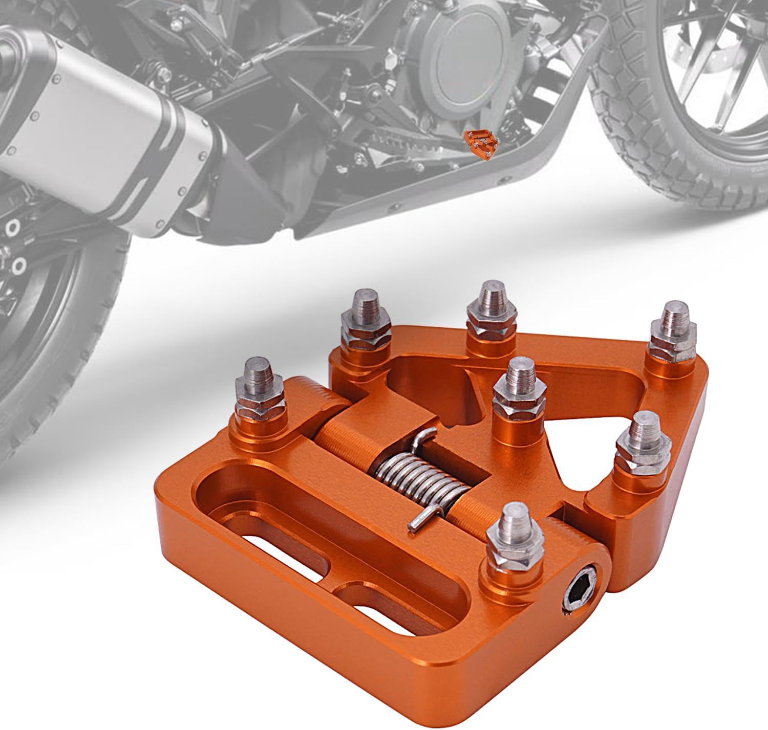 IUVWISN Motorcycle Folding Brake Pedal Tip CNC for 690 Enduro R/SMC R 790 890 950 990 1050 1090 1190 1290 Adventure R/S/T Orange