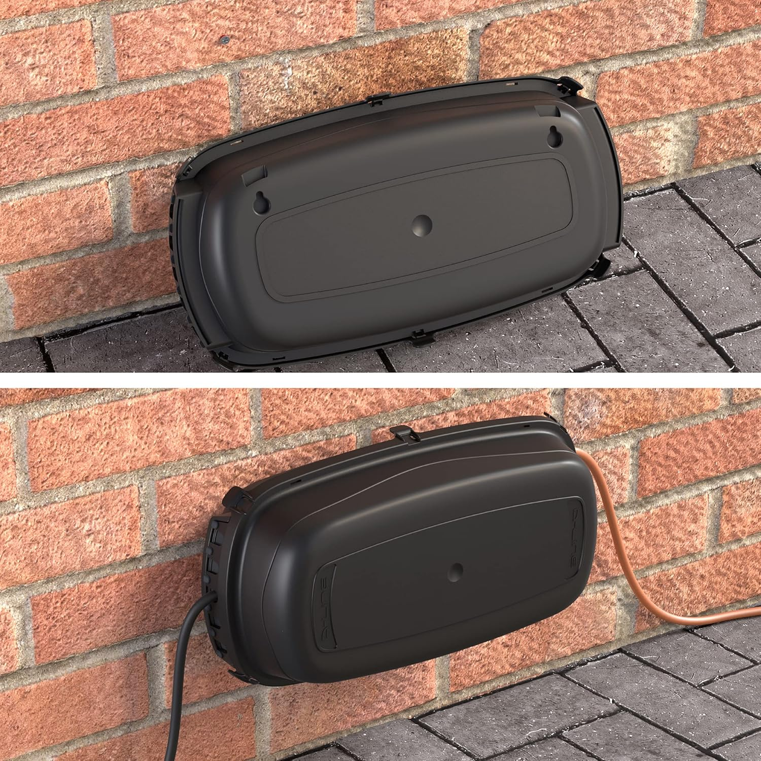 D-Line Outdoor Waterproof Cable Tidy Box, Black image number 2