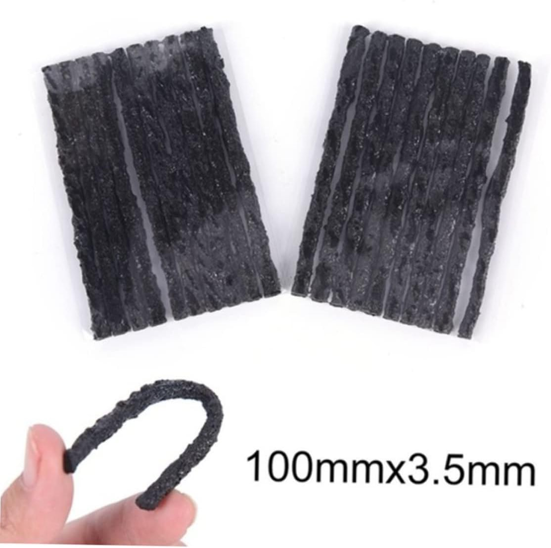 100Pcs Black Car Tubeless Seal Strip 100X3.5Mm Tire Repair Tool Vacuum Automotive Wheel Tire Seal Tape for Puncture Fixing and Maintenance image number 6