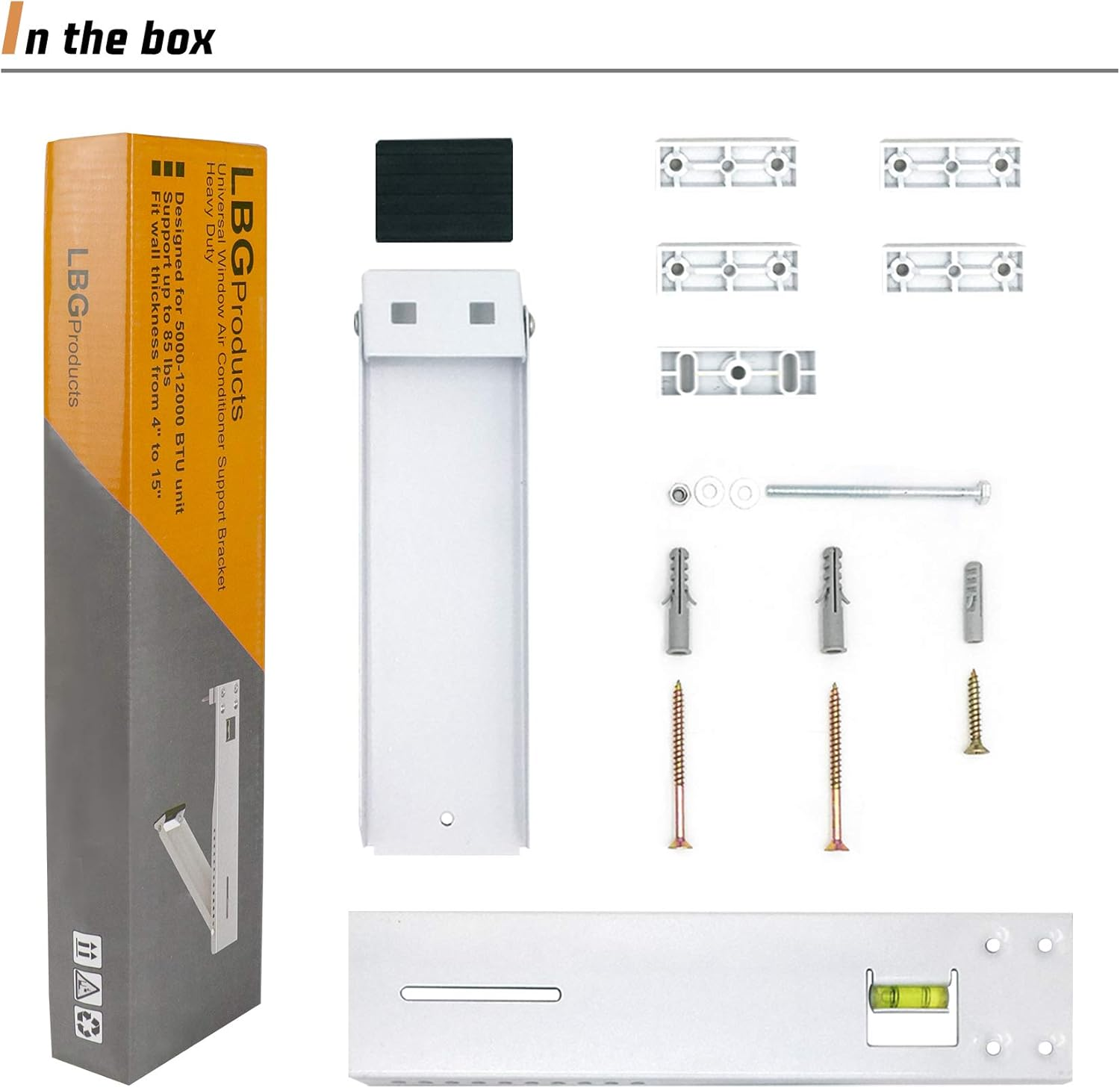 LBG Products Window Air Conditioner Bracket Light Duty,Support 5,000 to 8,000 BTU Universal AC Unit,Up to 85 Lbs image number 2