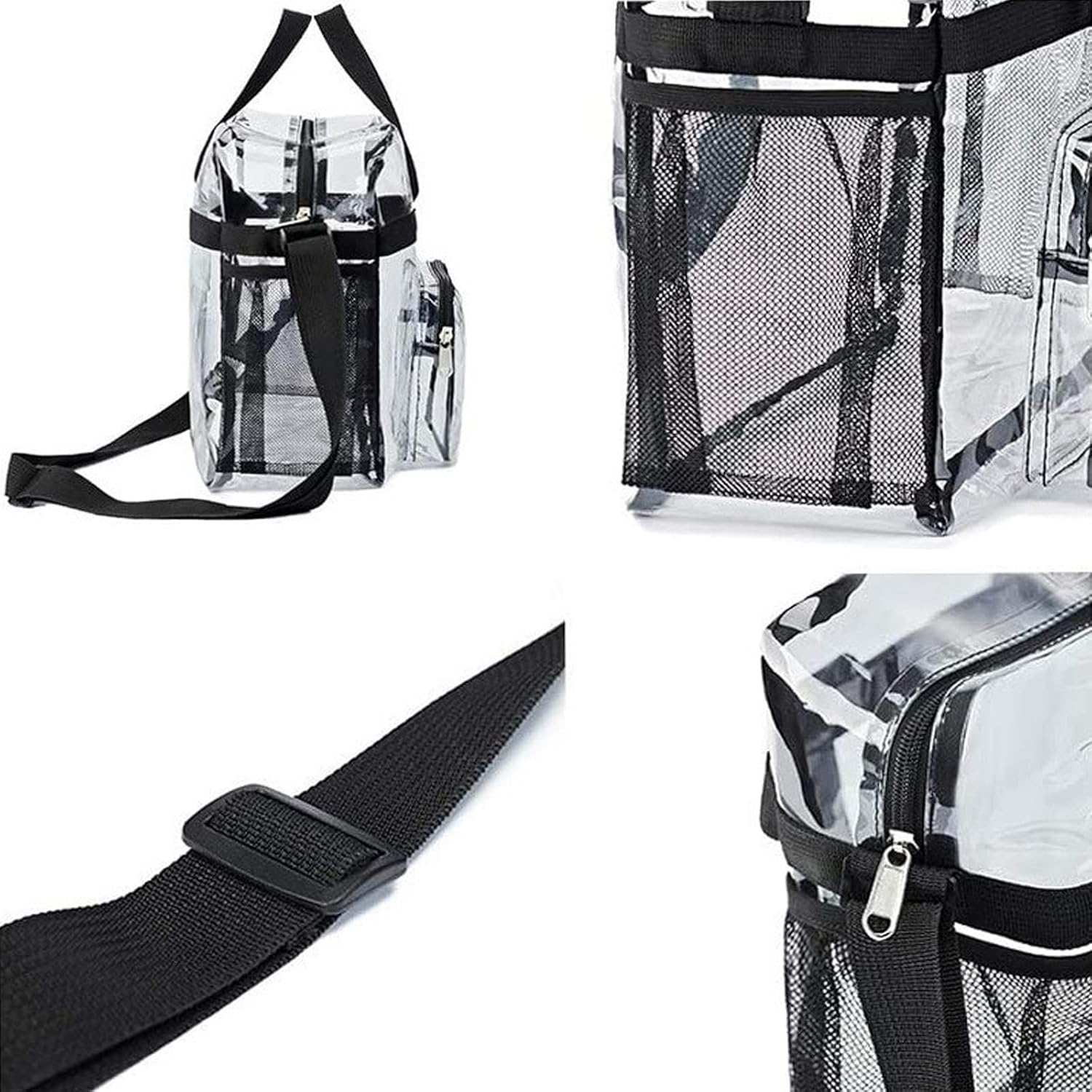 Toiletry Bag Clear Travel Toiletries Bag Mens Toiletry Bags for Women Extra Large Wash Bag Airport Security Liquids Bags Transparent Bag Waterproof Cosmetic Makeup Bags for Women and Men, Black image number 1