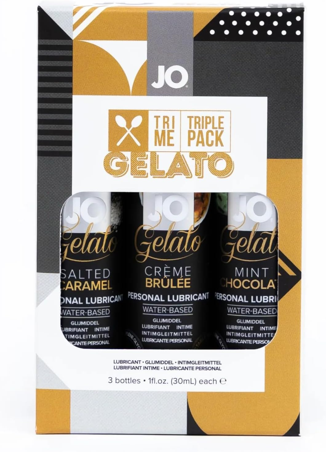 System Jo Gelato Tri Me Triple Pack Personal Lubricant, 3 Count, Pack of 3