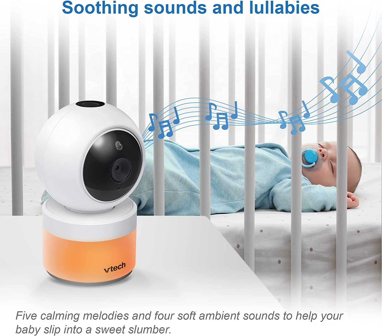 Vtech BM4700N 4.3" 2-Camera Full Colour Pan & Tilt Video Baby Monitor, White image number 5