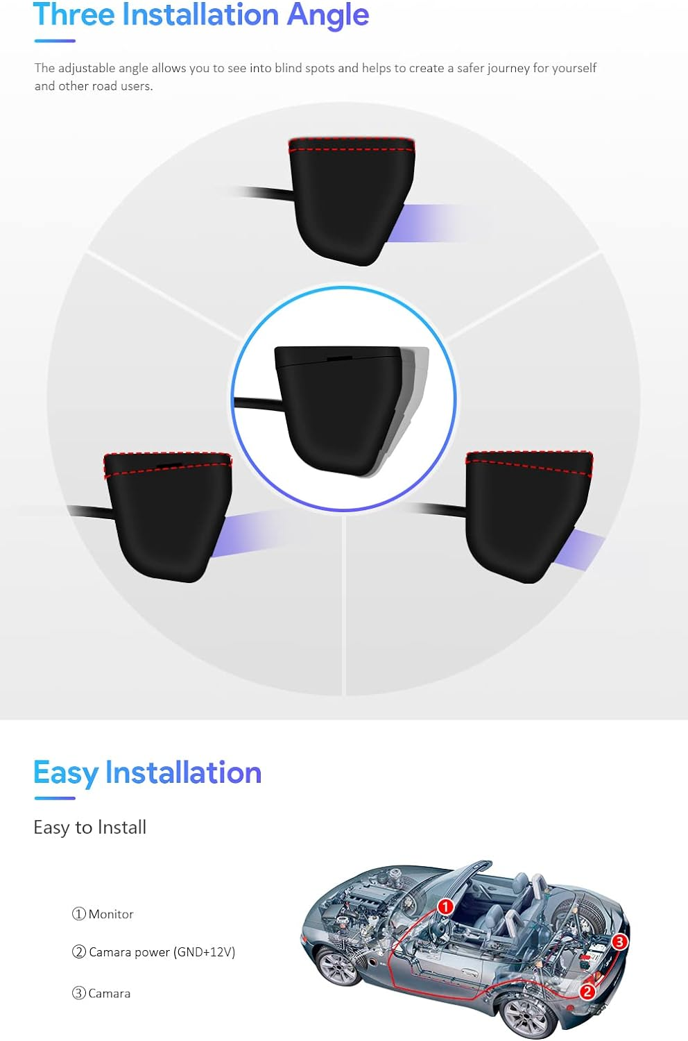 Xtrons Reversing Camera with LED Light 170 Degree HD Rear View Waterproof image number 6
