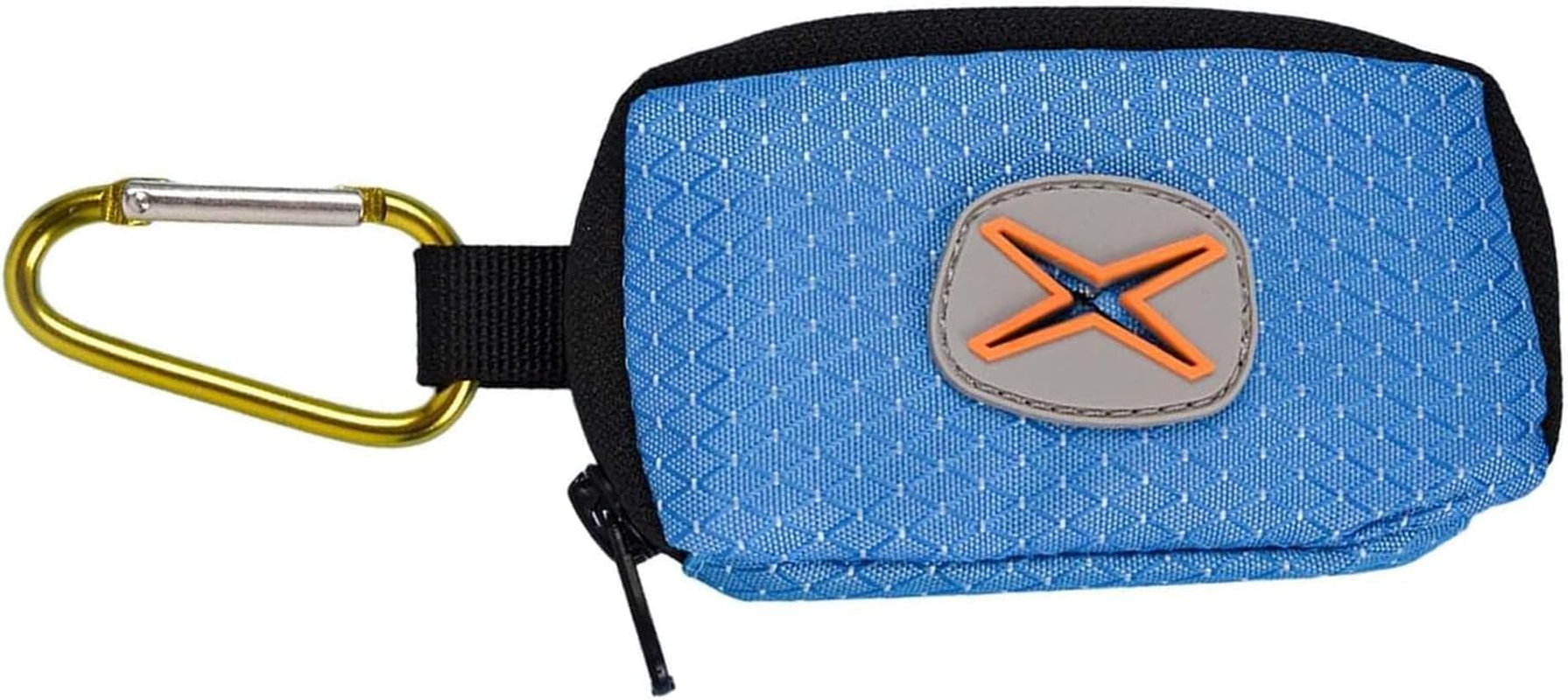 Fokmuaex Dog Poop Bag Dispenser with Zipper Pouch, Leash Attachment Waste Bag Holder, Portable Poop Bag Carrier for Dog Walking, Hiking & Travel (1 Pack) (Blue)