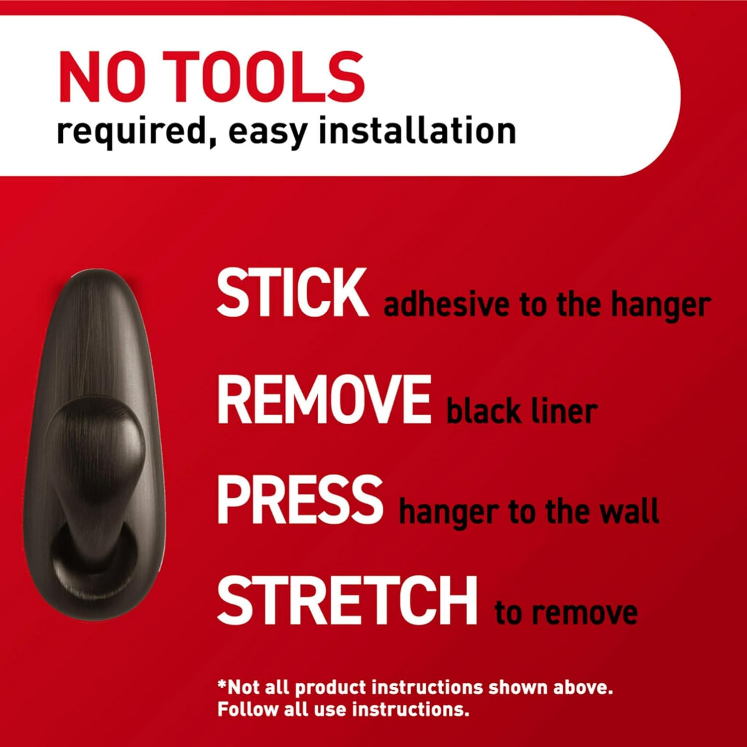 Command Medium Brushed Nickel Metal Hooks, 2 Hooks and 4 Command Strips, Damage Free Wall Hooks with Adhesive Strips, Forever Classic Hooks for Hanging Home Decor, Holds up to 3 Lb