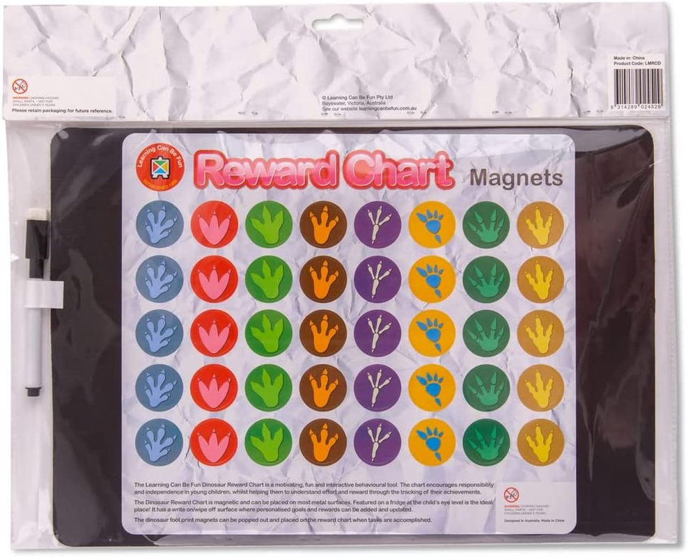 Magnetic Dinosaur Learning Can Be Fun Magnetic Dinosaur Design Reward Chart, (45909), Multicolor image number 3