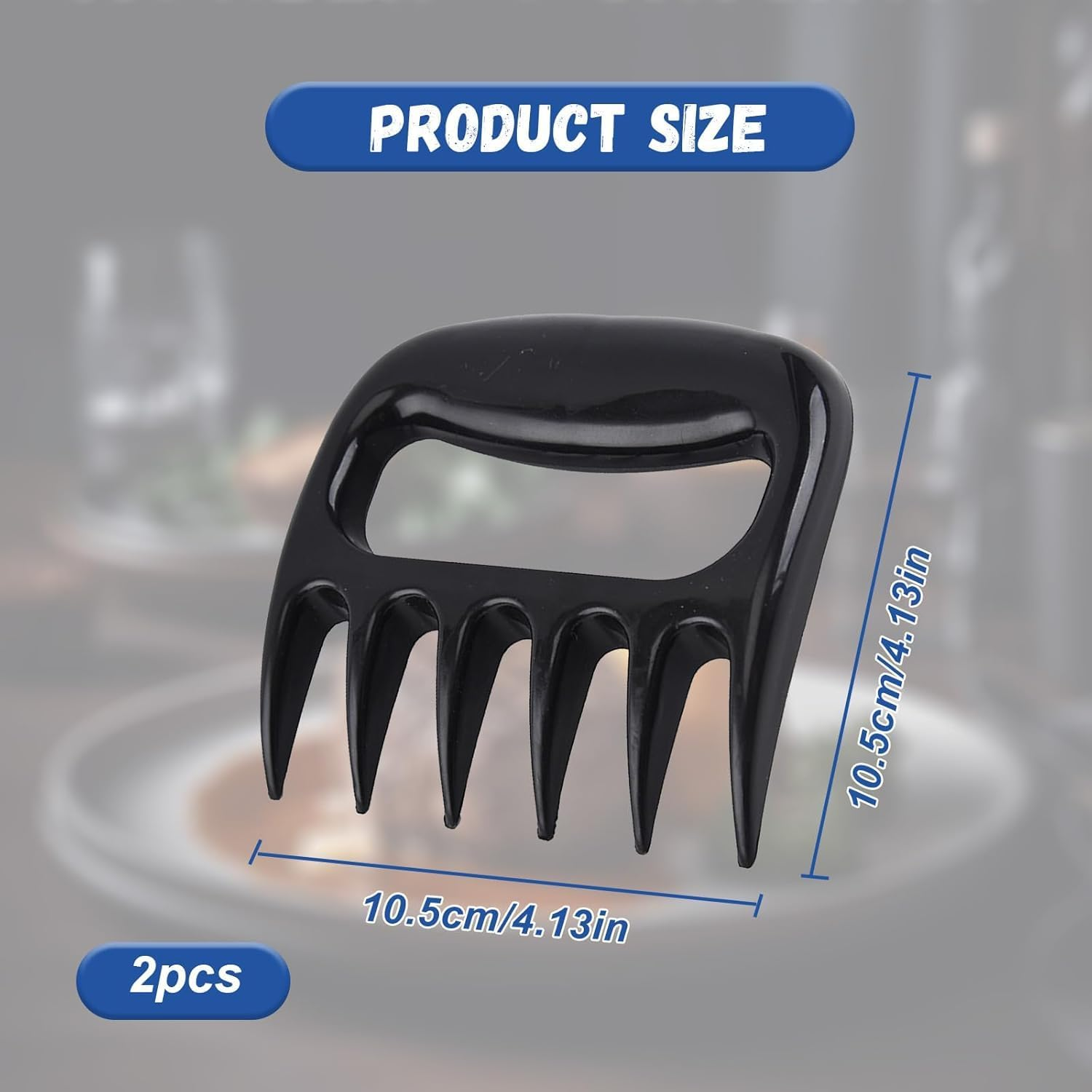 2Pcs Chicken Shredder,Chicken Shredder Tool,Meat Claws for Shredding,Meat Shredder Tool,Shredding Claws,Bbq Claws for Shredding Meat. image number 3